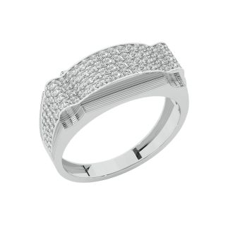 Sleek Round Diamond Ring For Men